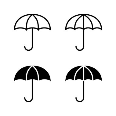 Şemsiye simgeleri vektörü. şemsiye işareti ve sembol