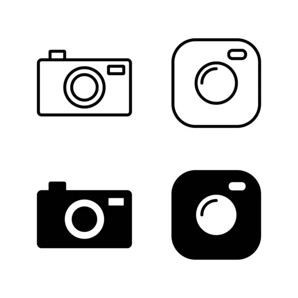 相机图标矢量 照相相机的标志和符号 摄影图标 — 图库矢量图片