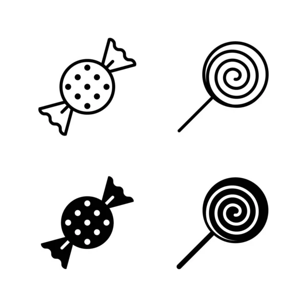 Icônes Bonbons Vecteur Signe Symbole Bonbons — Image vectorielle