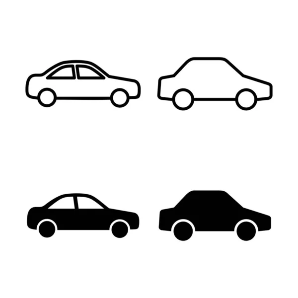 Auto Symbole Vektor Autoschild Und Symbol Kleine Limousine — Stockvektor
