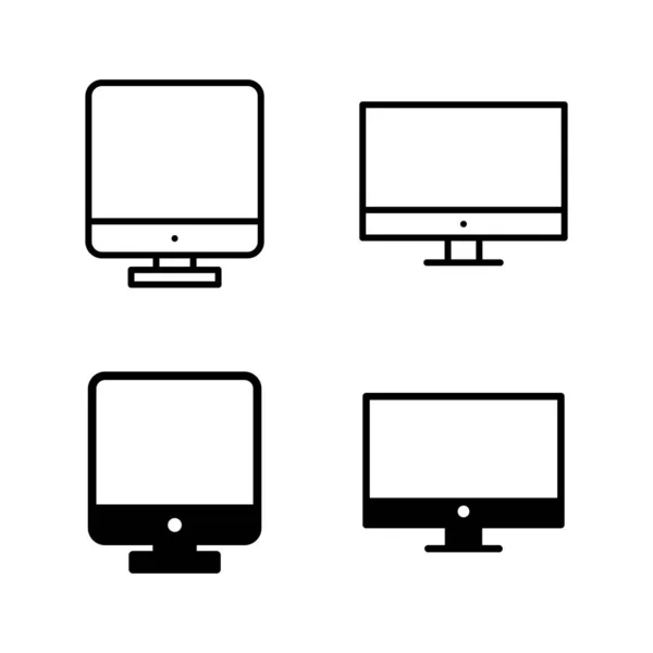 Εικονίδιο Υπολογιστή Διάνυσμα Σήμα Και Σύμβολο Οθόνης Υπολογιστή — Διανυσματικό Αρχείο