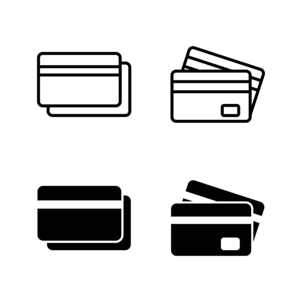 Kreditkarten Icons Vektor Zeichen Und Symbol Der Kreditkartenzahlung — Stockvektor