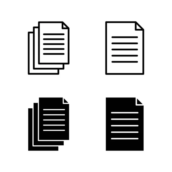 Dokument Symbole Vektor Papierzeichen Und Symbol Dateisymbol — Stockvektor