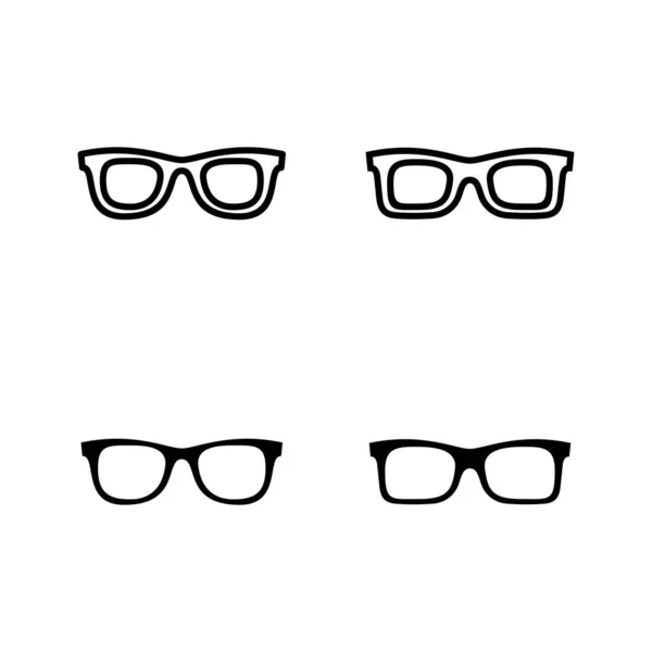 Lunettes Icônes Vecteur Verres Signe Symbole — Image vectorielle