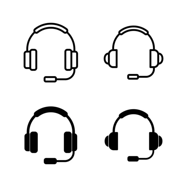 Headphone Icons Vector Headvector Sign Symbol — Stock Vector