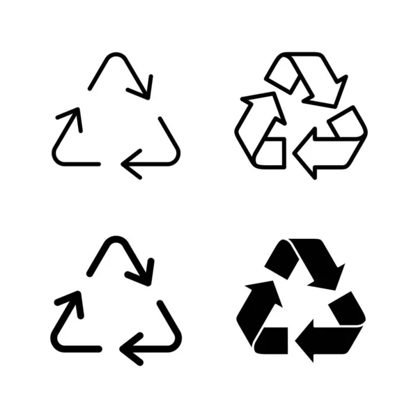 Recycler Les Icônes Vecteur Signe Symbole Recyclage — Image vectorielle