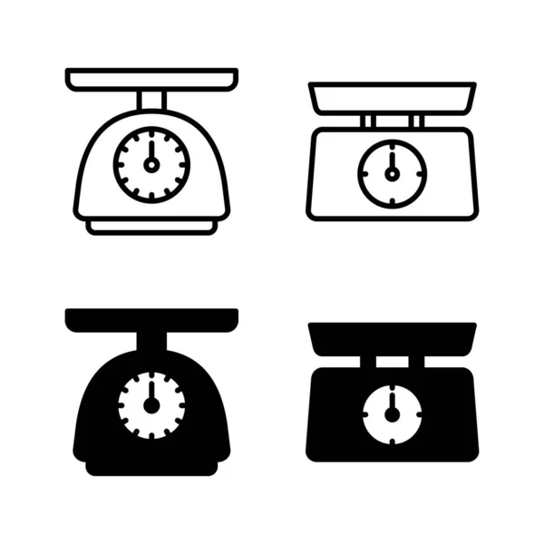 Échelles Icônes Vecteur Échelle Poids Signe Symbole — Image vectorielle