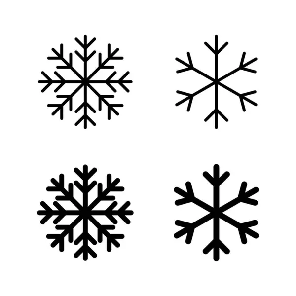Iconos Nieve Vector Copo Nieve Signo Símbolo — Archivo Imágenes Vectoriales