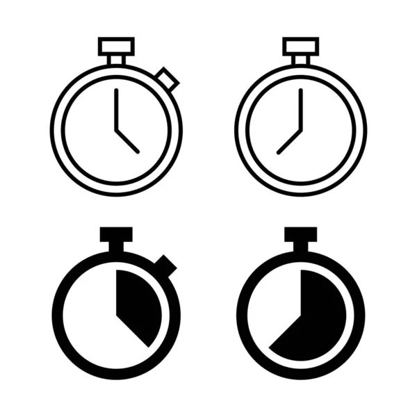 Stoppuhr Symbole Vektor Zeitschaltzeichen Und Symbol Countdown Symbol Zeitspanne — Stockvektor