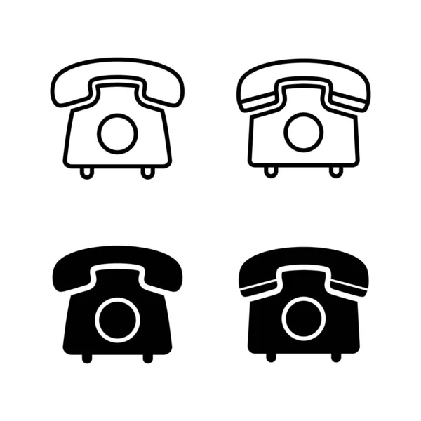 Vettore Icone Telefoniche Segnale Telefonico Simbolo — Vettoriale Stock