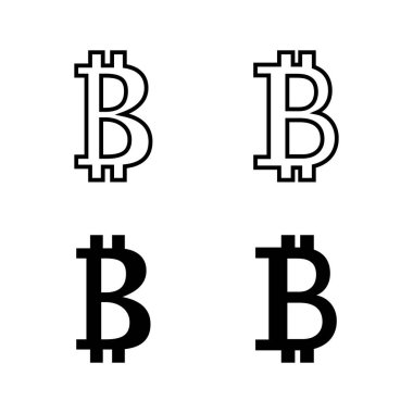 Bitcoin simge vektörü. Bitcoin işareti ve sembol. ödeme sembolü. şifreleme para birimi logosu