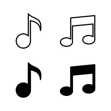 Müzik simgeleri vektörü. nota işareti ve sembol
