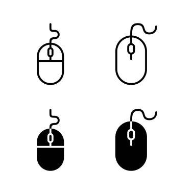 Fare simgeleri vektörü. Tıklama işareti ve sembol. işaretleyici simgesi vektörü.