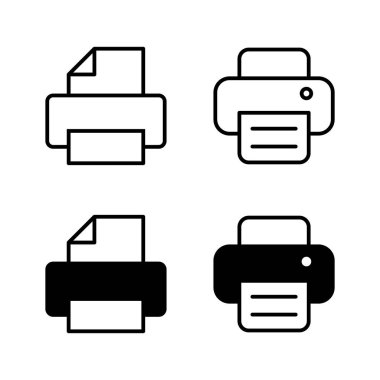 Simge vektörünü yazdır. yazıcı işareti ve sembol