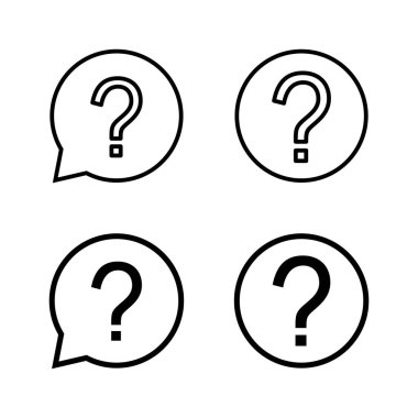 Soru simgeleri vektörü. soru işareti ve sembol