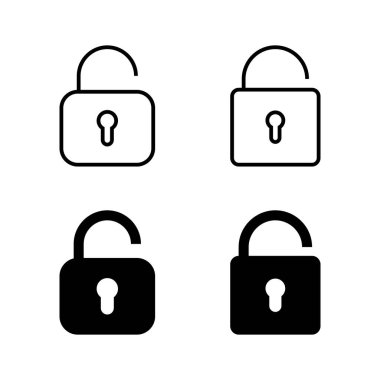 Simge vektörünü aç. İşaret ve sembolün kilidini aç. Kilitlenmemiş asma kilit simgesi