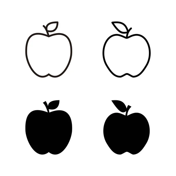 Iconos Apple Vector Signo Apple Símbolos Para Diseño Web — Vector de stock
