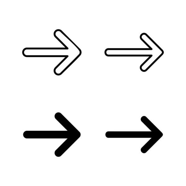Icônes Flèches Vecteur Signe Fléché Symbole Pour Conception Web — Image vectorielle