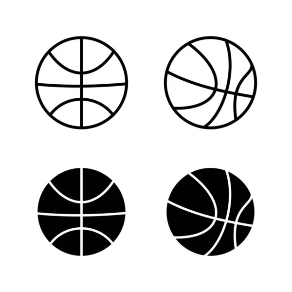 Kosárlabda Ikonok Vektor Kosárlabda Jel Szimbólum — Stock Vector