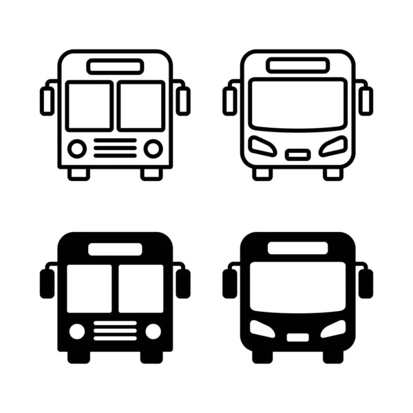 Icone Dell Autobus Vettore Segno Simbolo Dell Autobus — Vettoriale Stock