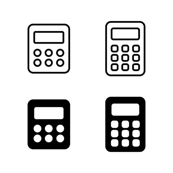 Vektor Ikon Kalkulačky Značka Symbol Účetní Kalkulačky — Stockový vektor