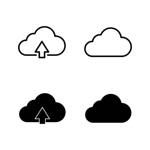Vektor Für Wolkensymbole Wolkenzeichen Und Symbol — Stockvektor