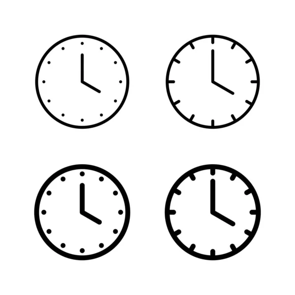 Horloge Icônes Vecteur Signe Symbole Temporel Icône Montre — Image vectorielle
