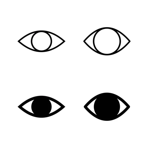 Iconos Oculares Vector Signo Símbolo Ocular Icono Mirada Visión — Vector de stock
