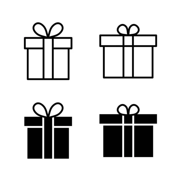 Geschenk Symbole Vektor Geschenkschild Und Symbol Geburtstagsgeschenk — Stockvektor