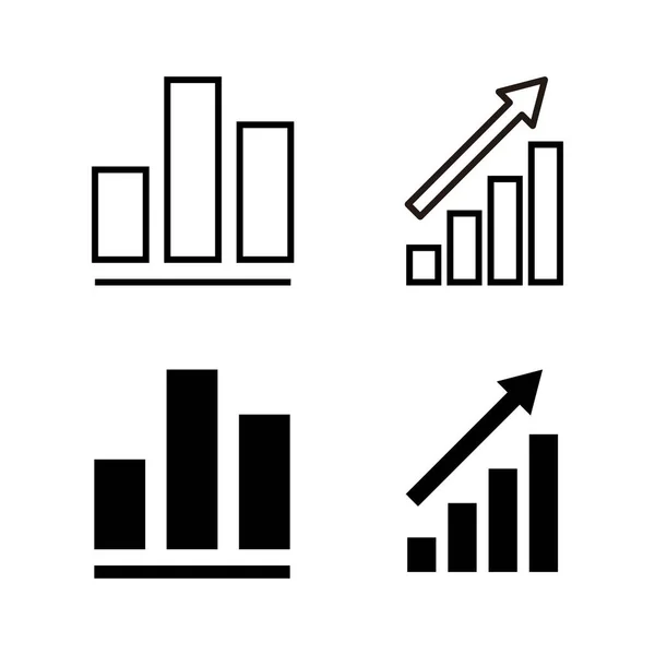 Growing Graph Icons Vector Chart Sign Symbol Diagram Icon — Stock Vector