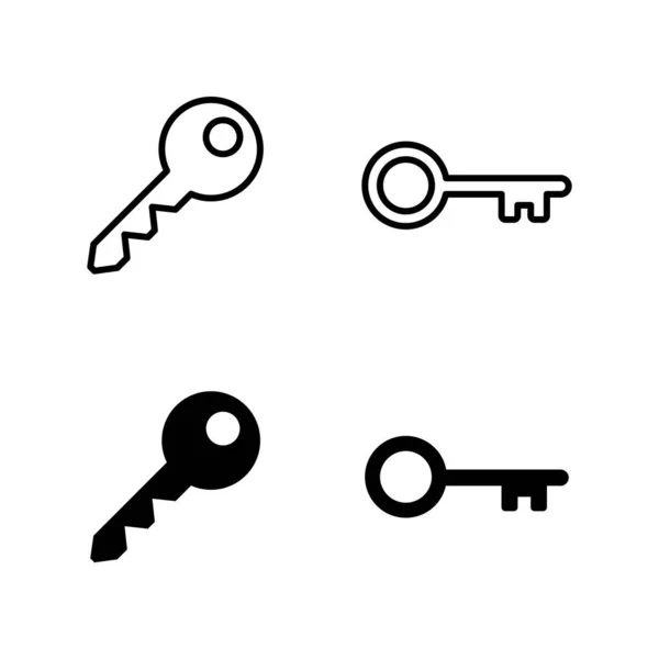 Vecteur Icônes Clés Signe Symbole Clés — Image vectorielle
