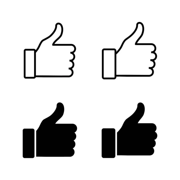 Icons Vector Thumbs Sign Symbol Hand — Stock Vector