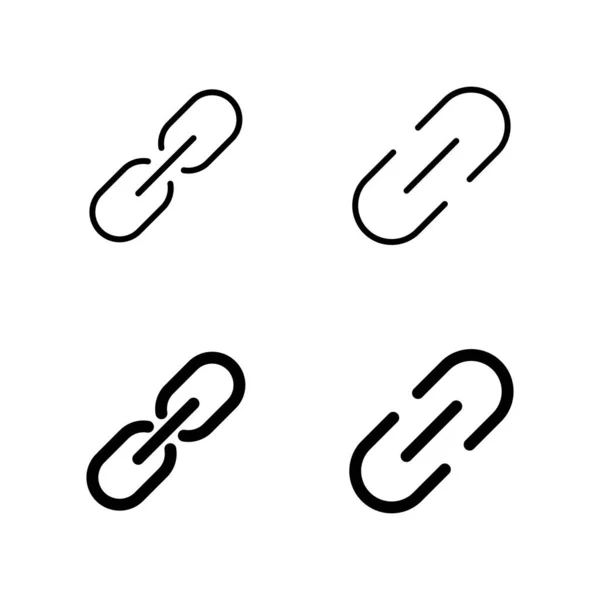 Bağlantı Simgeleri Vektörü Hiper Bağlantı Zinciri Işareti Sembolü — Stok Vektör
