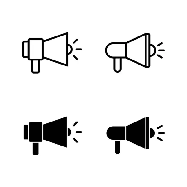 Vecteur Icônes Mégaphone Signe Symbole Haut Parleur — Image vectorielle