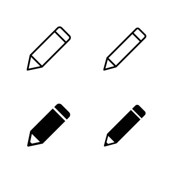 铅笔图标矢量 笔迹和符号 编辑图标向量 — 图库矢量图片