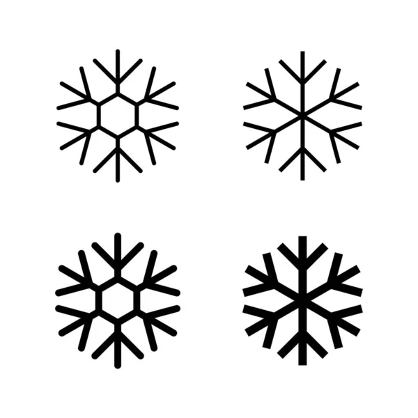 Вектор Снежных Икон Знак Символ Снежинки — стоковый вектор
