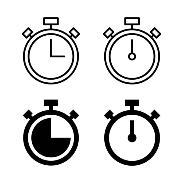 秒表图标矢量 时间标志和符号 倒计时图标 — 图库矢量图片
