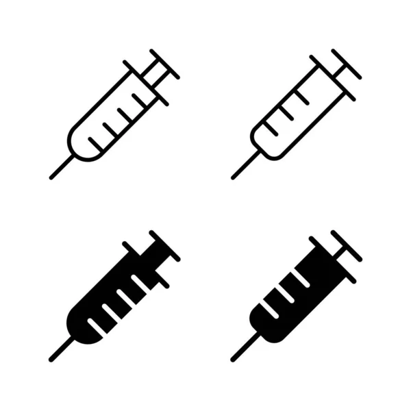 Vektor Ikon Stříkačky Ikona Injekční Značky Symbol Vaccine — Stockový vektor