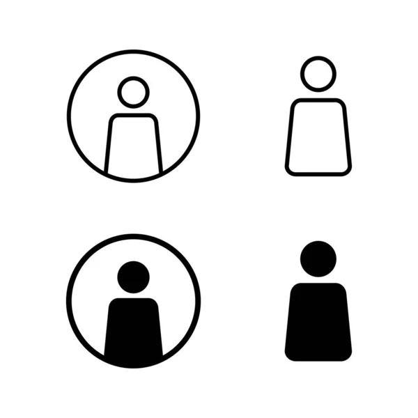 Ikony Użytkownika Wektor Podpis Symbol Osoby Ikona Ludzi — Wektor stockowy
