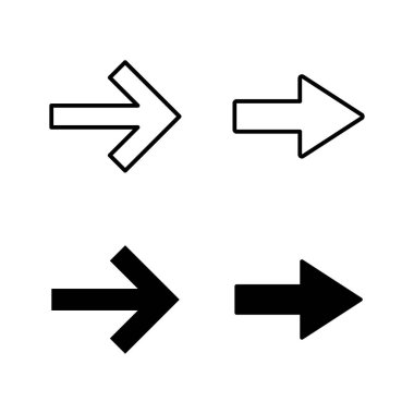 Ok simgeleri vektörü. Web tasarımı için ok işareti ve sembol.