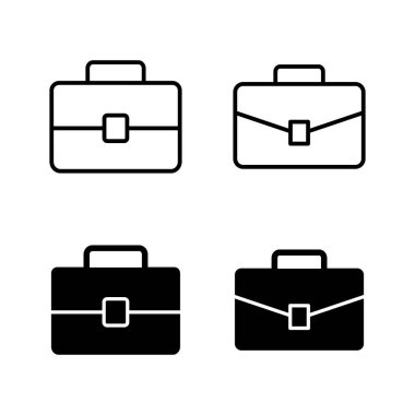 Evrak çantası simge vektörü. Bavul işareti ve sembol. bagaj sembolü.