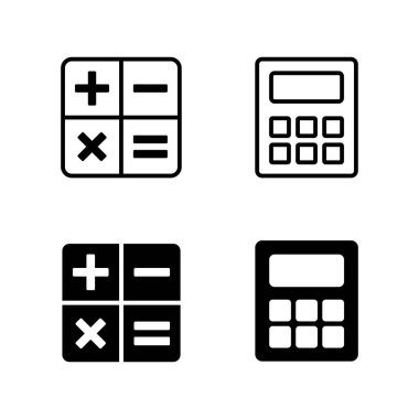 Hesap makinesi ikon vektörü. Hesap makinesi işareti ve simgesi.