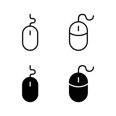 Fare simgeleri vektörü. Tıklama işareti ve sembol. işaretleyici simgesi vektörü.