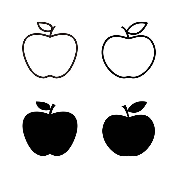 Appleikoner Vektor Apple Tecken Och Symboler För Webbdesign — Stock vektor