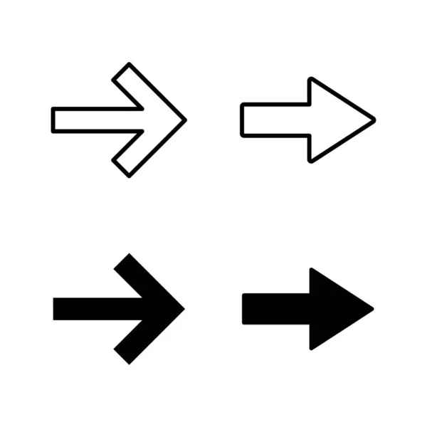 Iconos Flecha Vector Signo Flecha Símbolo Para Diseño Web — Archivo Imágenes Vectoriales