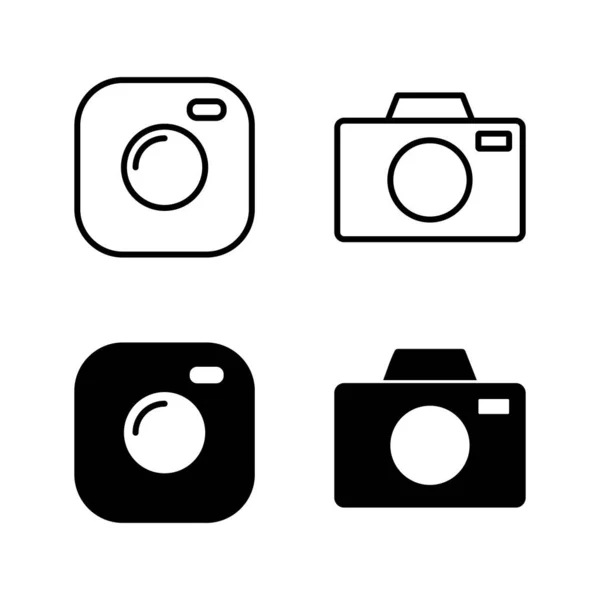 相机图标矢量 照相相机的标志和符号 摄影图标 — 图库矢量图片