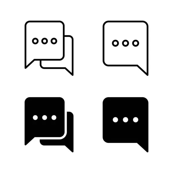 Chat Icons Vektor Sprachblase Zeichen Und Symbol Kommentar Symbol Botschaft — Stockvektor