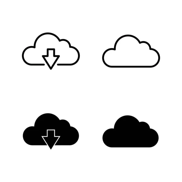 Vektor Für Wolkensymbole Wolkenzeichen Und Symbol — Stockvektor