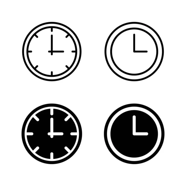 时钟图标向量 时间的标志和符号 观看图标 — 图库矢量图片