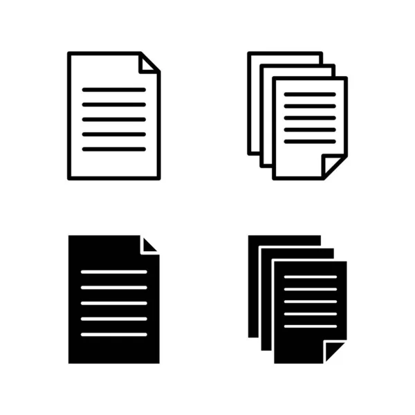 Dokument Symbole Vektor Papierzeichen Und Symbol Dateisymbol — Stockvektor